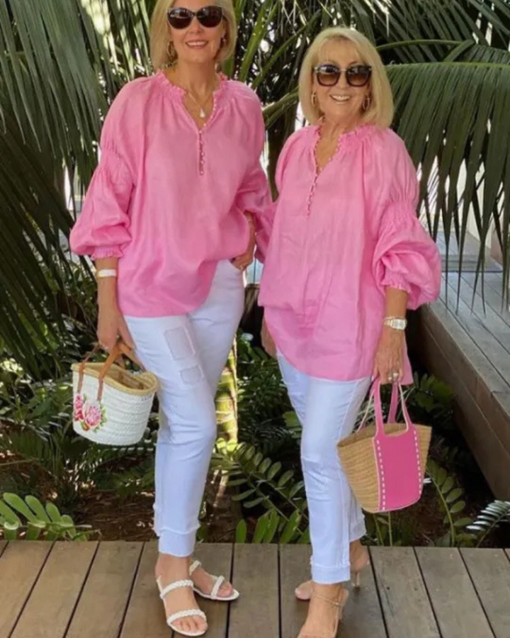 ABORE - BLUSA CASUAL IN COTONE E LINO