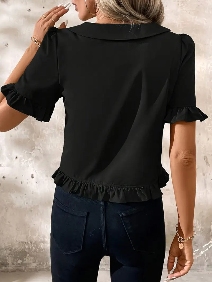 Foteini - Elegante Blusa a Maniche Corte
