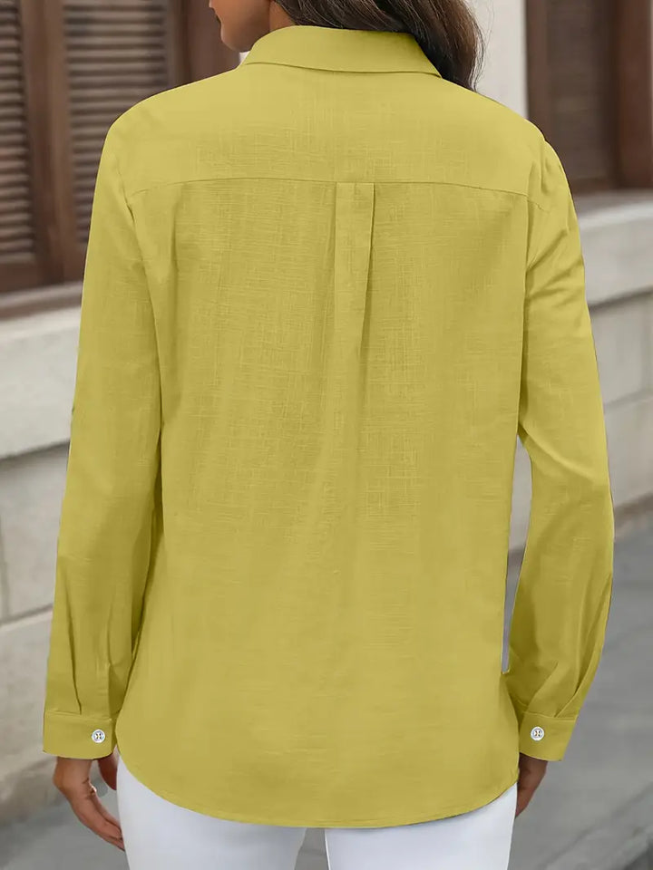 Athena - Camicia di Cotone con Tasche Frontali