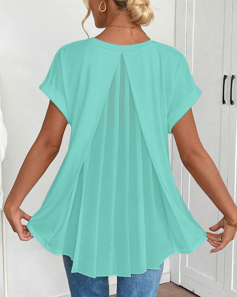 BLUSA CLASSICA TRUDE A MANICHE CORTE