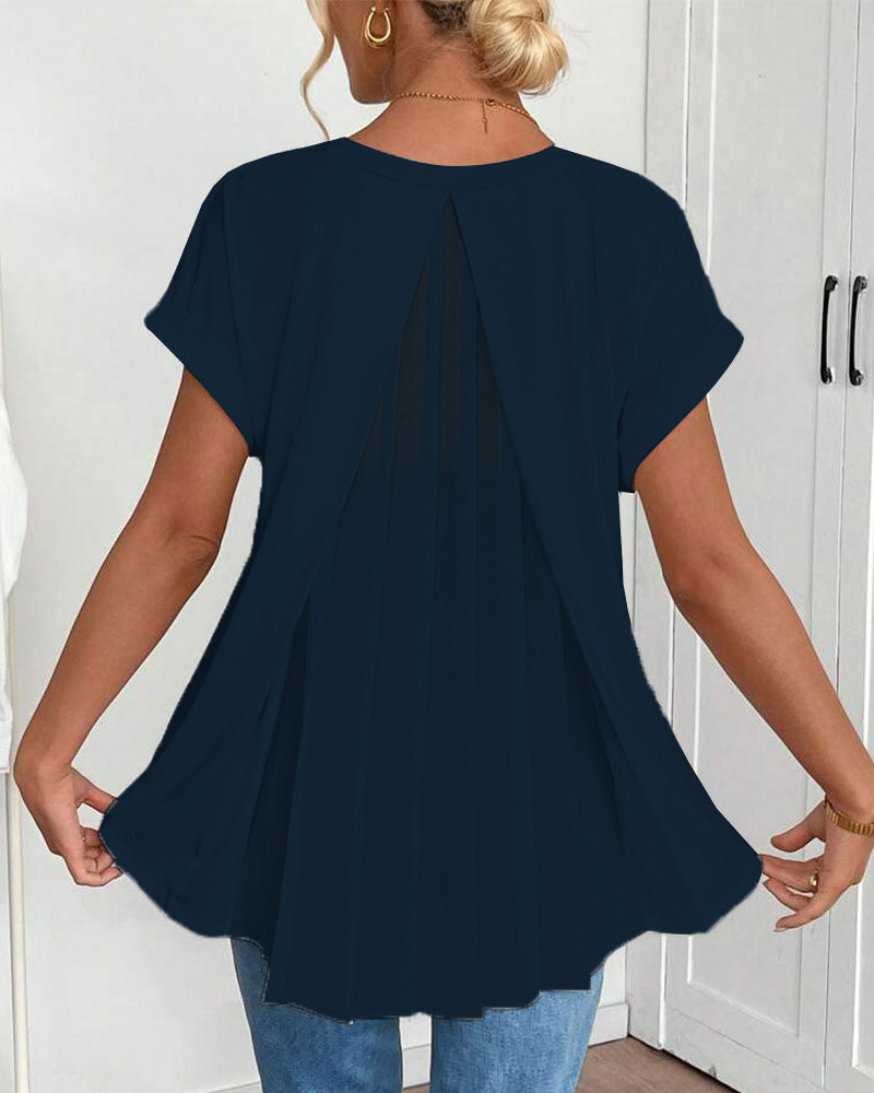 BLUSA CLASSICA TRUDE A MANICHE CORTE