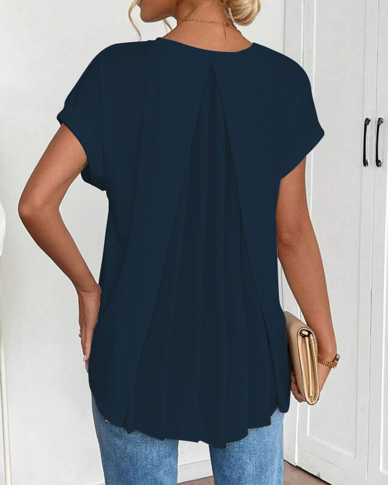 BLUSA CLASSICA TRUDE A MANICHE CORTE
