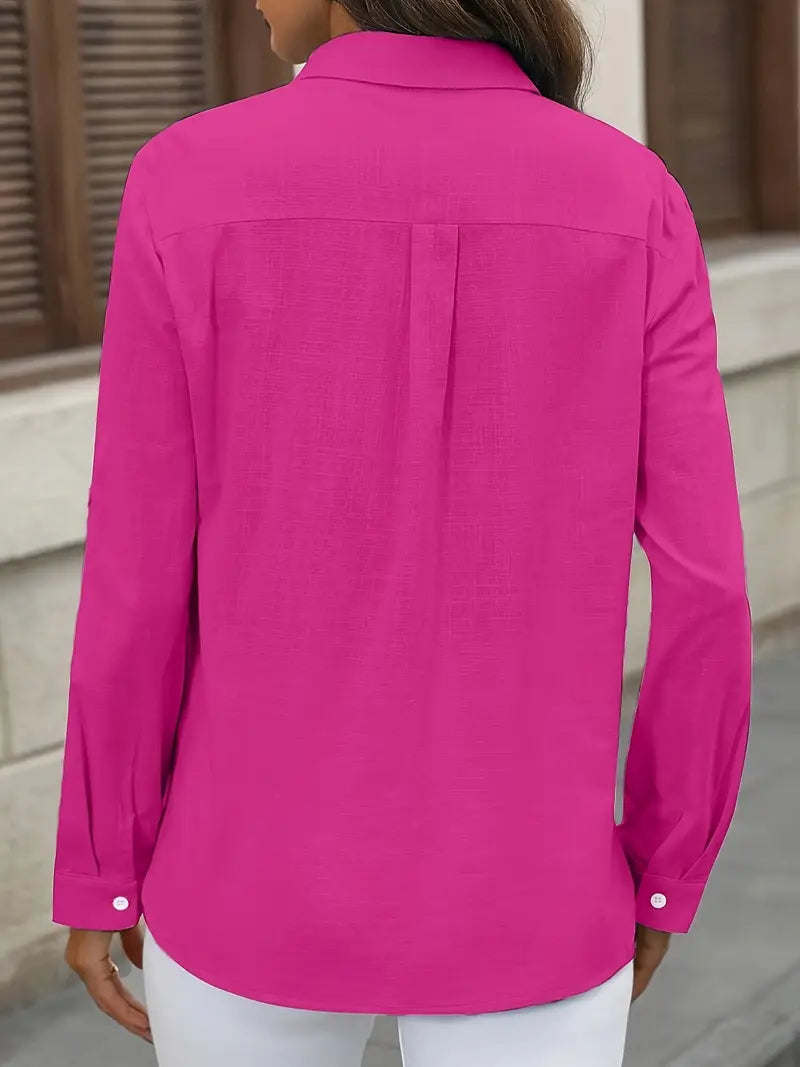 Athena - Camicia di Cotone con Tasche Frontali