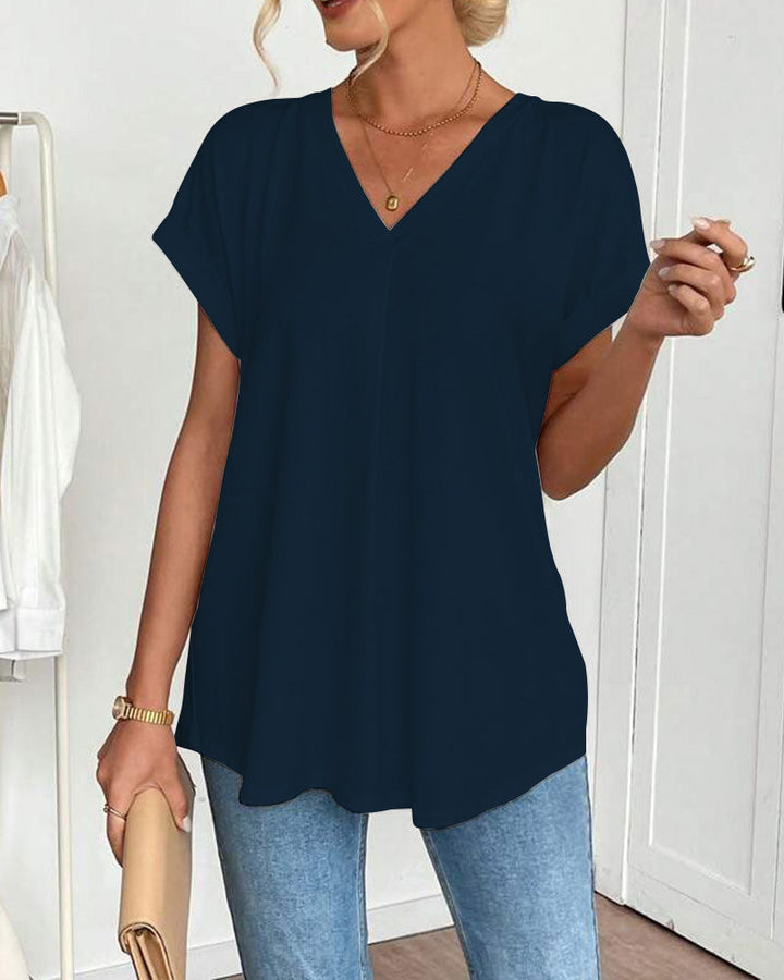 BLUSA CLASSICA TRUDE A MANICHE CORTE