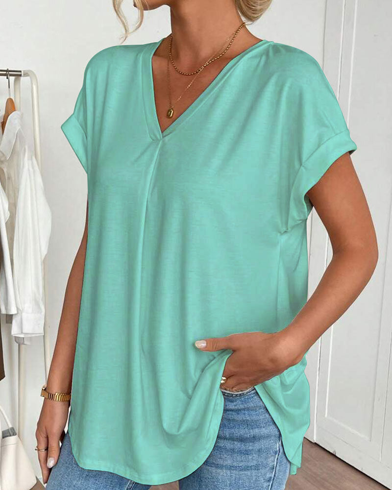 BLUSA CLASSICA TRUDE A MANICHE CORTE