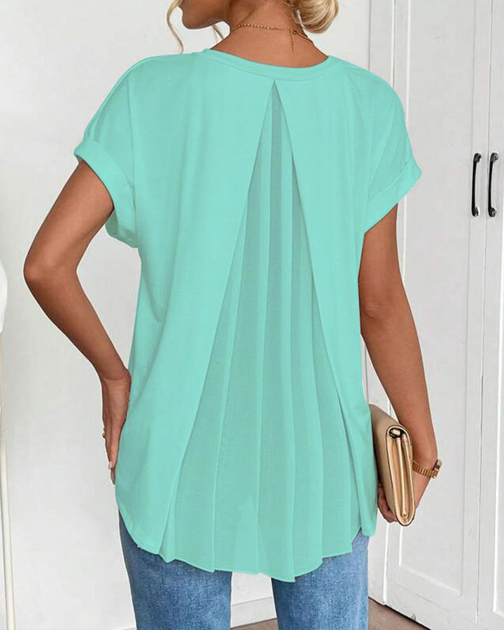 BLUSA CLASSICA TRUDE A MANICHE CORTE
