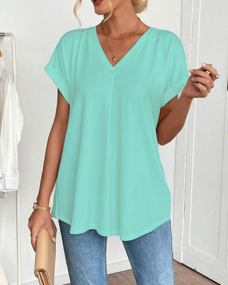 BLUSA CLASSICA TRUDE A MANICHE CORTE