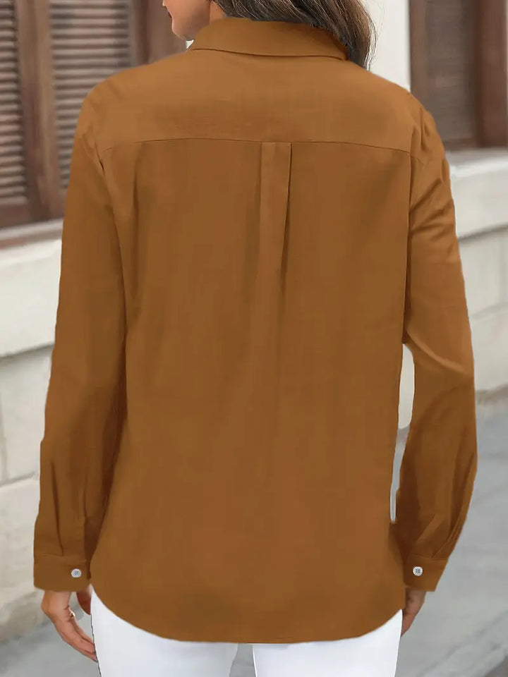 Athena - Camicia di Cotone con Tasche Frontali