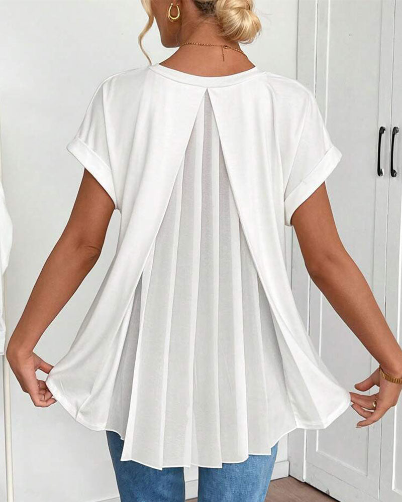 BLUSA CLASSICA TRUDE A MANICHE CORTE