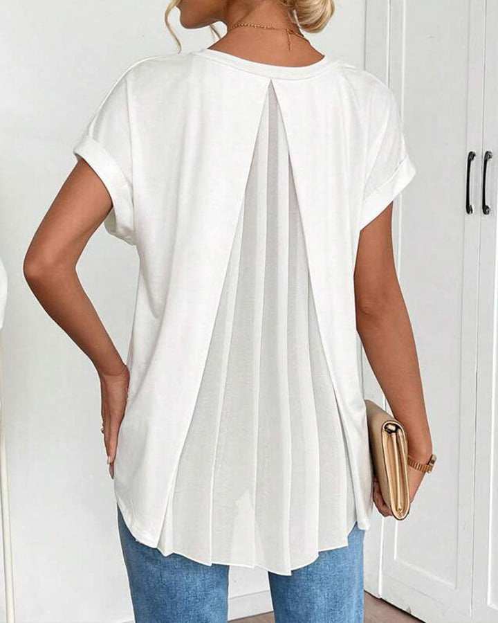 BLUSA CLASSICA TRUDE A MANICHE CORTE