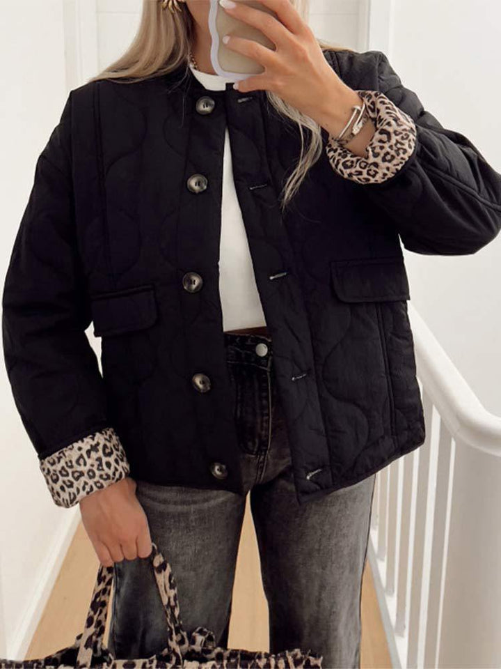 Nika™ | Cappotto con fodera a stampa leopardata