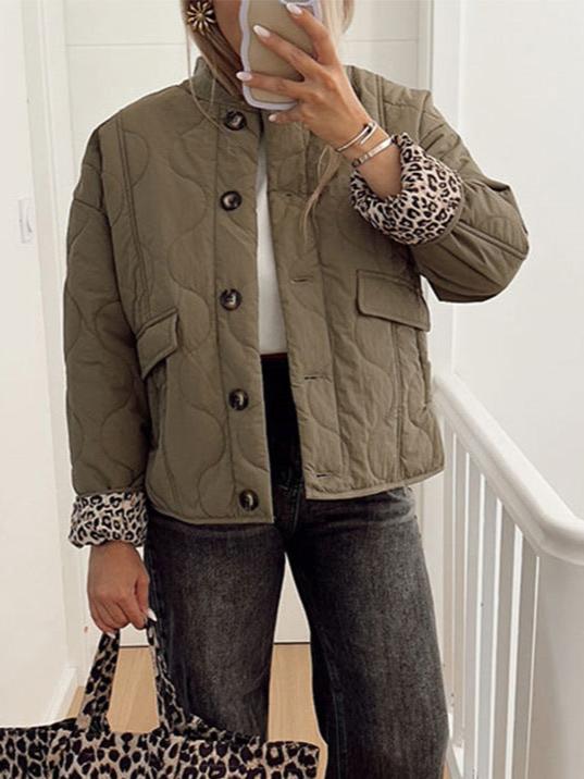 Nika™ | Cappotto con fodera a stampa leopardata