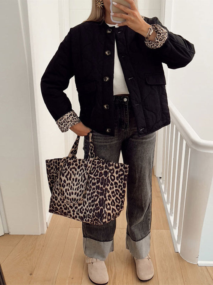 Nika™ | Cappotto con fodera a stampa leopardata